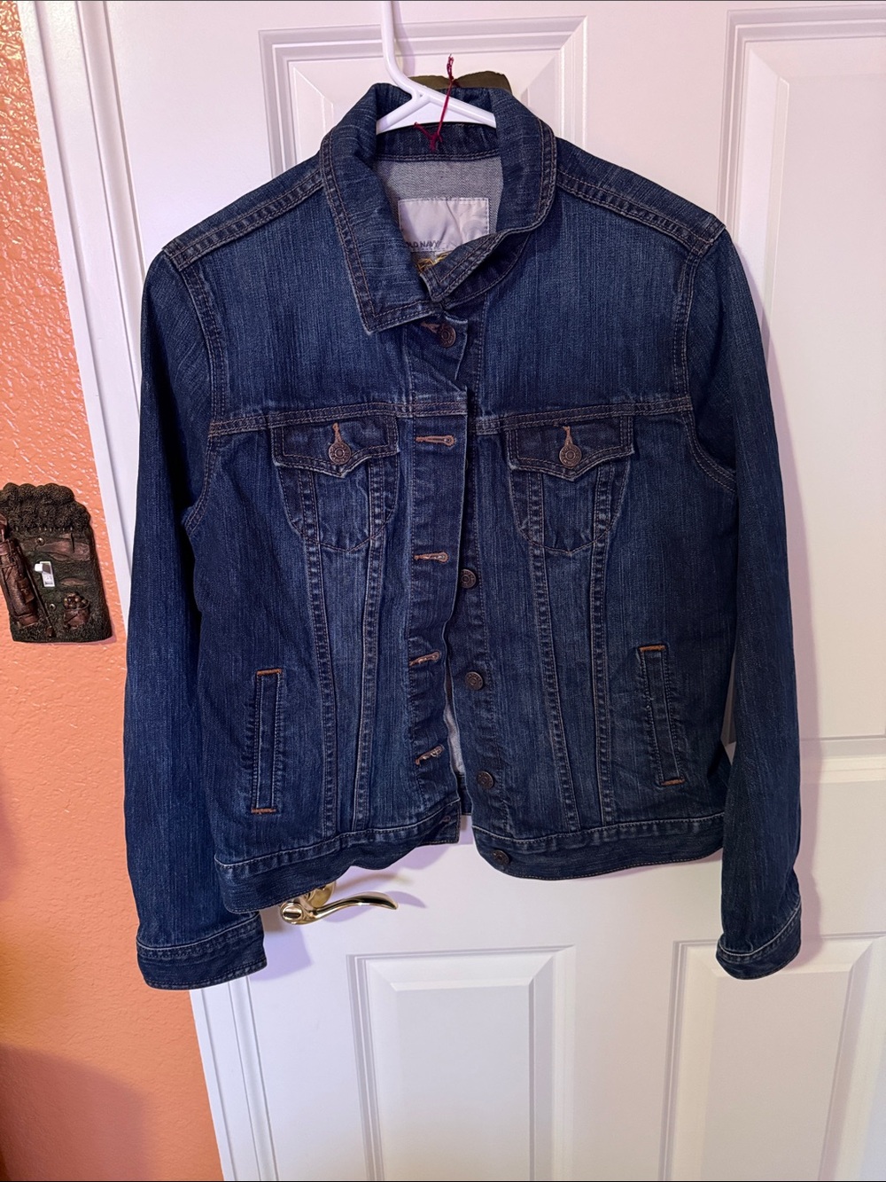 Old Navy Dark Blue Denim Jean Jacket - Women